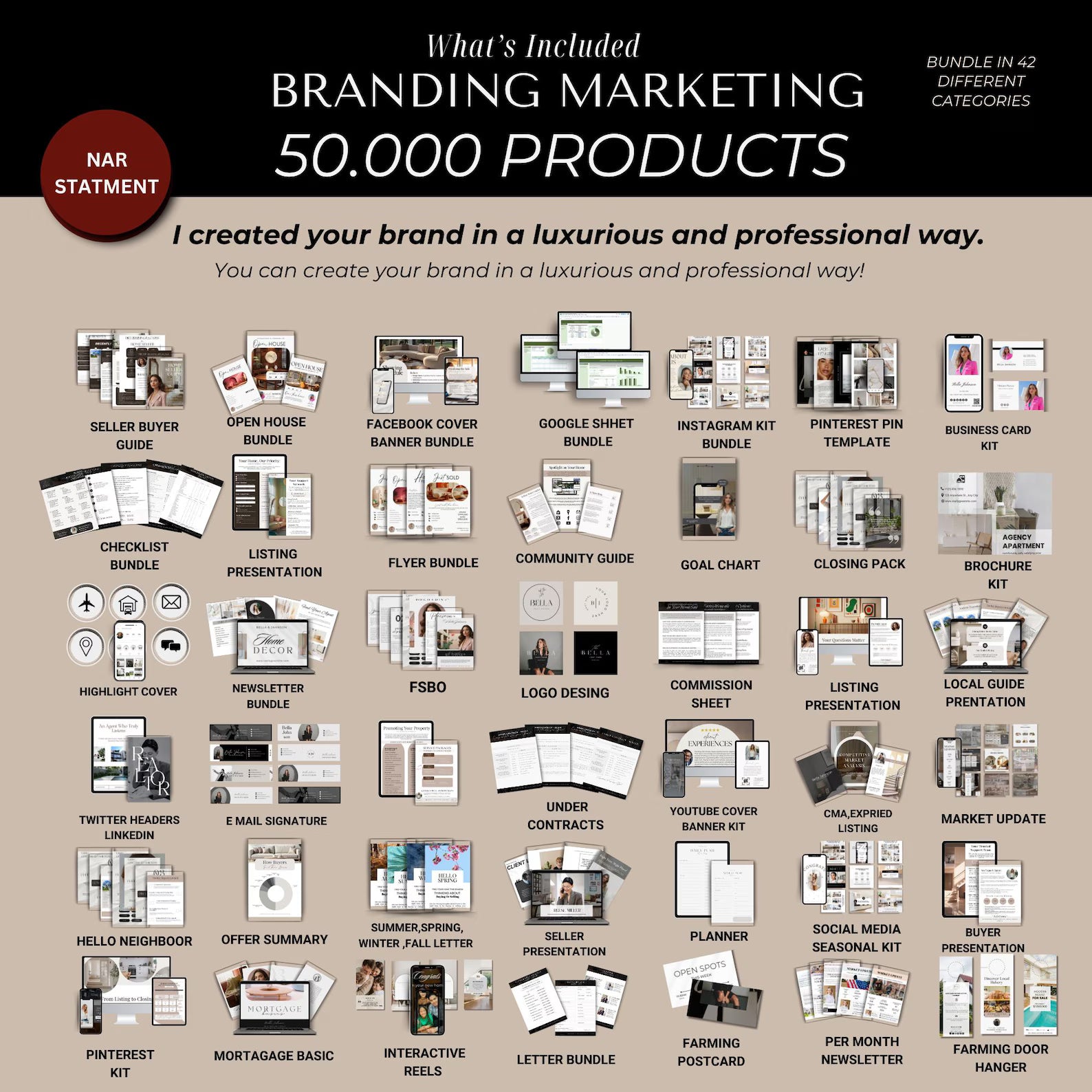 Real Estate Social Media Templates Bundle for Canva, Realtor Instagram Posts & Stories, Editable Real Estate Marketing Kit, Agent Branding Pack